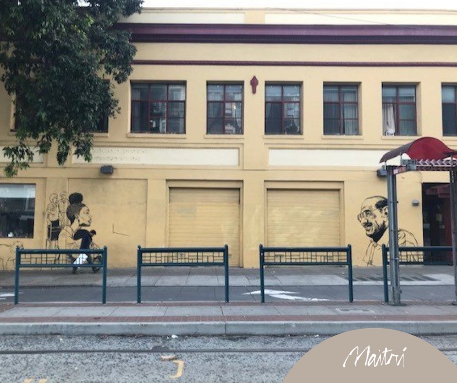 MaitriSF's tweet photo. It's only been a few days since @sergeGJ started the 'Never Alone' mural on the Duboce side of Maitri's 2-story residential care facility; yet, we can see his beautiful imaginings come to life already! Learn more https://t.co/iZVvxTuYEJ
β¨β¨β¨
#sfmurals #muralart #castrosf https://t.co/u7W5vJxRY4