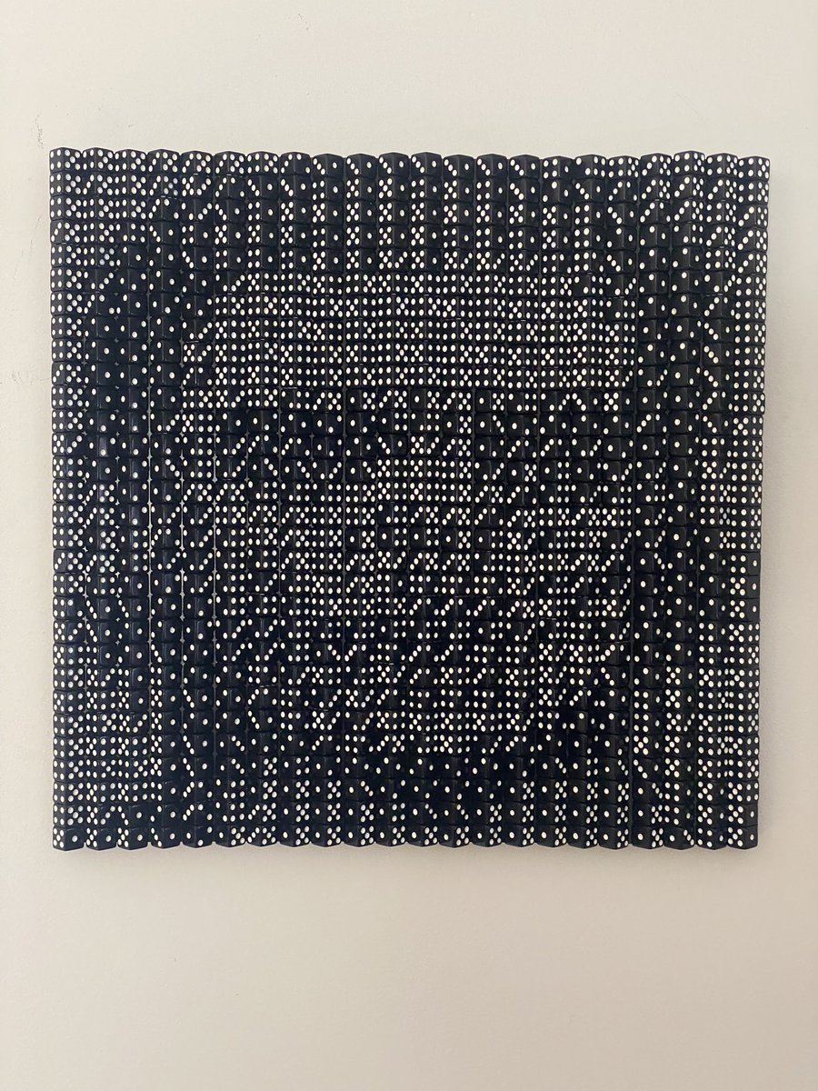 baabbaash's tweet photo. “Monster Mash” lenticular dice mosaic (660 d6s). Designed with integer programming #orms. (I finally carved out the time to glue the dice to the frame that Rob Klock and his father built for me last summer.) https://t.co/ifgi0ywOwS