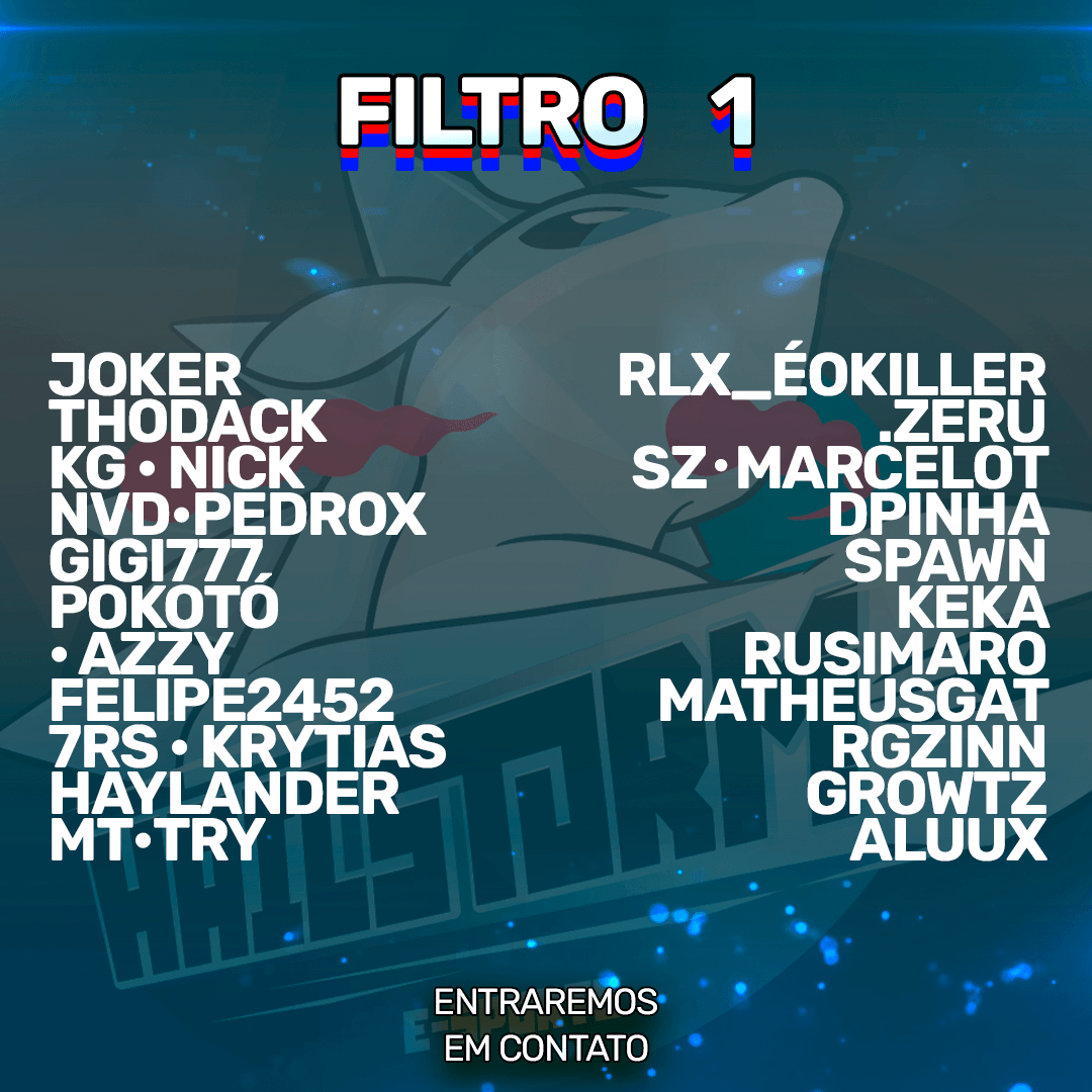 Na passagem do primeiro filtro iremos chamar essas pessoas para fazer teste conosco. Boa sorte a todos 

RTzinho pls ><