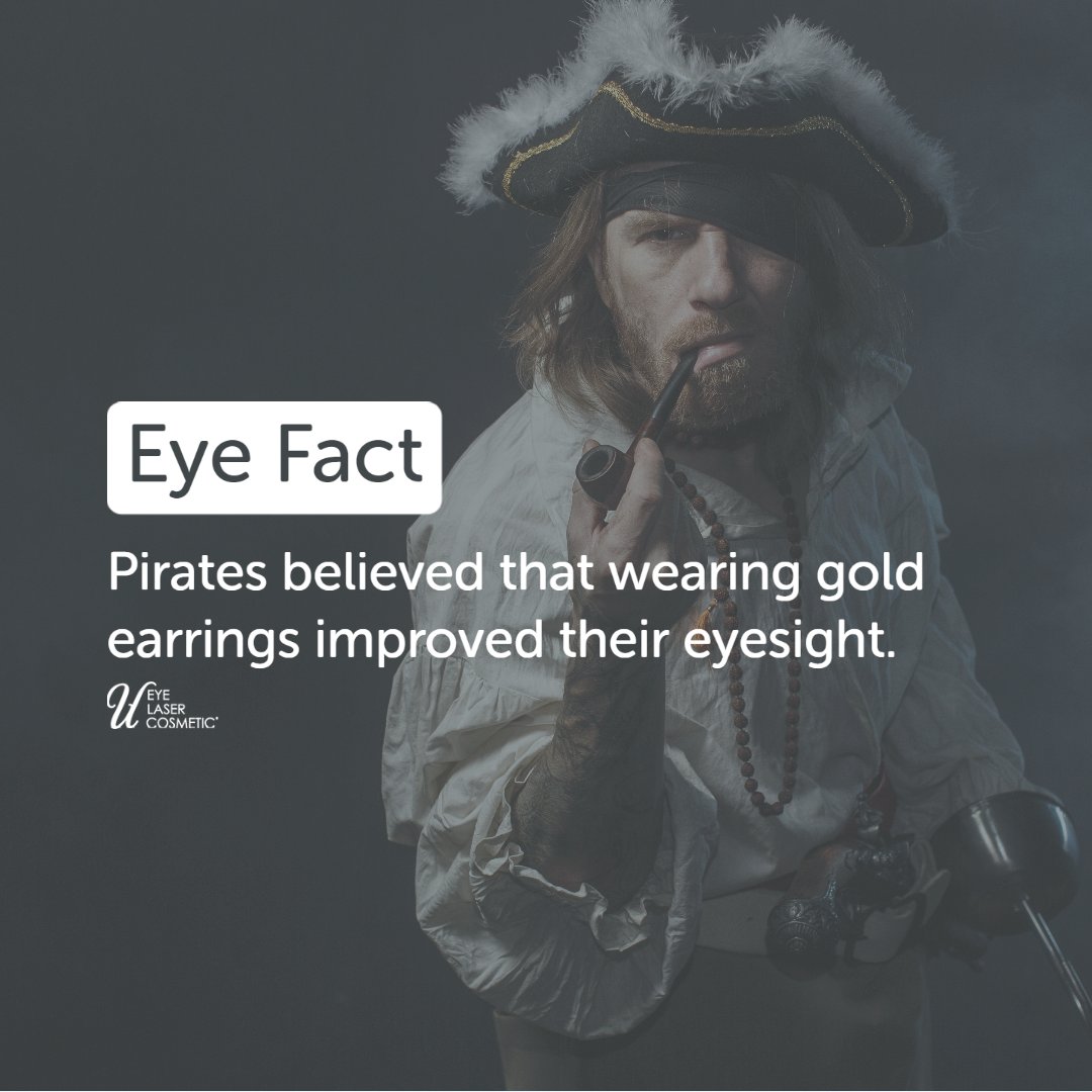 uelc_ca's tweet photo. Eye Fact Friday: Did you know that pirates believed that wearing gold earrings improved their eyesight? 
 
#UELC #eyesight #eyefactfriday https://t.co/B9IAopaJfh