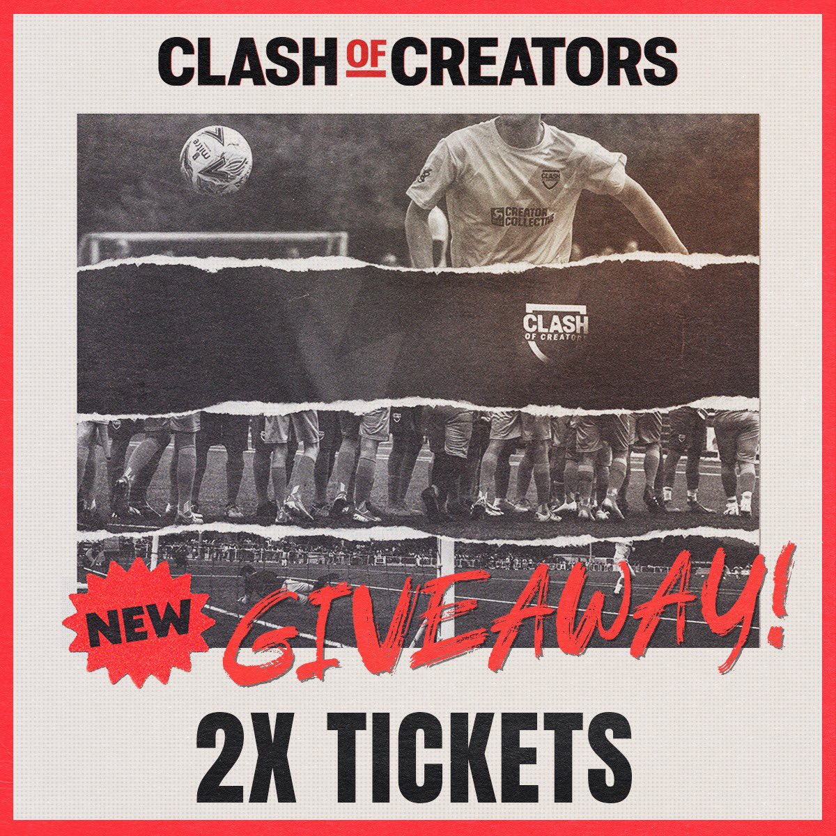 GIVEAWAY!! We’re giving away 2 tickets to Clash of Creators on May 15th at Aveley FC! All you got to do is.. 1. Follow @clash_creators 2. Like and RT this post 3. Tag who you want to come with you Winner is announced Monday at 6PM, good luck!