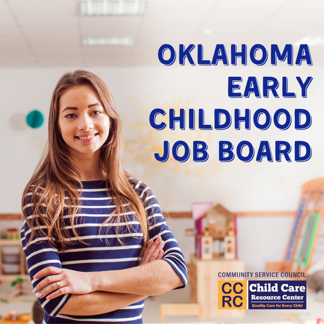 ccrctulsa's tweet photo. Interested in a rewarding career in early childhood? Browse open positions in Oklahoma here: https://t.co/fKZPI9d5Is

#Oklahoma #Jobs #Career #EarlyChildhood #ChildCare #ChildCareJobs https://t.co/hGShUVtQo3