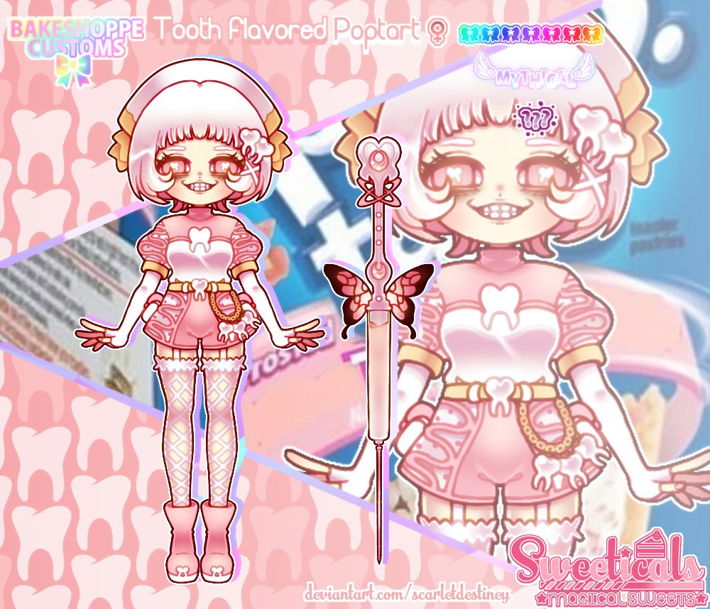 SweeticalsWorld's tweet photo. *:･ﾟ✧*:･ﾟ✧Tooth Flavored Poptart ~ 🦷✨Bakeshoppe Custom Sweetical for AstronomyWitch (DA), art by 
@ScarletDestiney ~ *:･ﾟ✧*:･ﾟ✧ #sweeticals https://t.co/hTdqIxw1wE