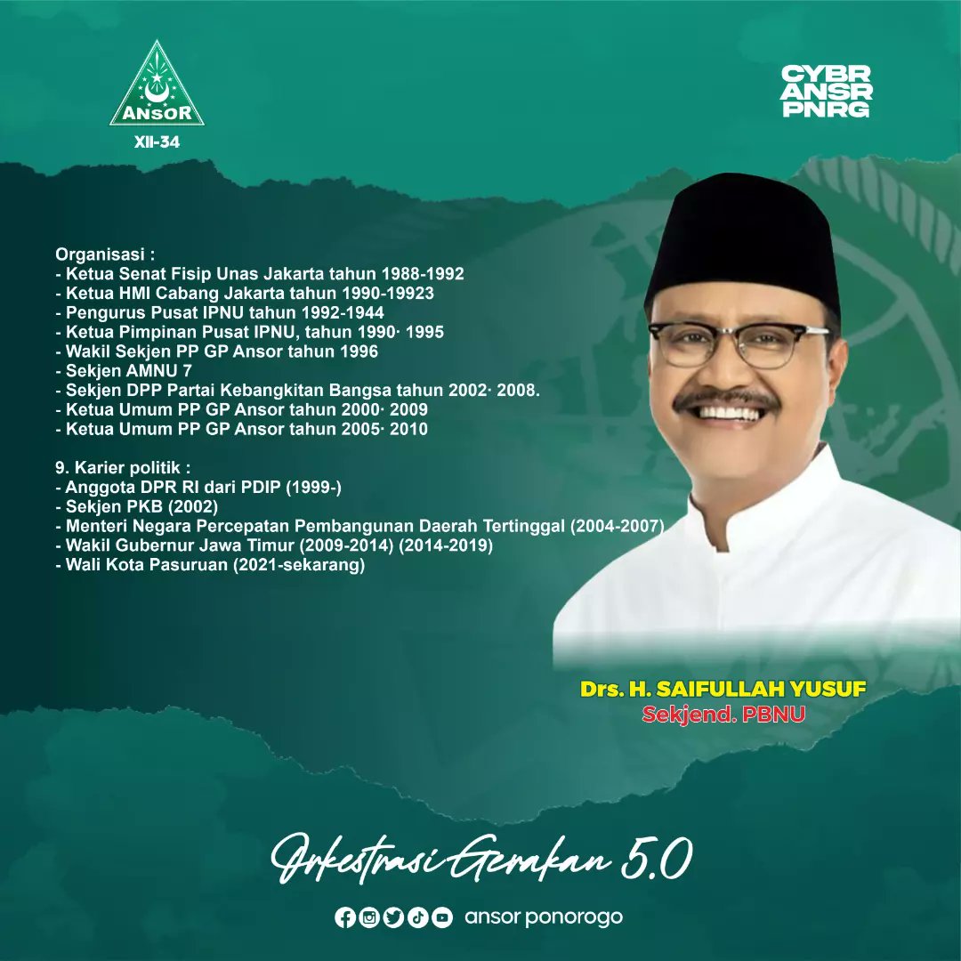 ansorponorogo's tweet photo. Tak kenal maka tak sayang 😍
Yuk mengenal lebih dekat tokoh-tokoh yang saat ini berada di kepengurusan PBNU. Biar apa? Biar sedikit lebih kenallah. Terus? Biar lebih tahu dan mengenal NU juga. Trus gak ada salah paham ataupun framing lucu-lucuan kayak kemarin. https://t.co/86J87xesl2