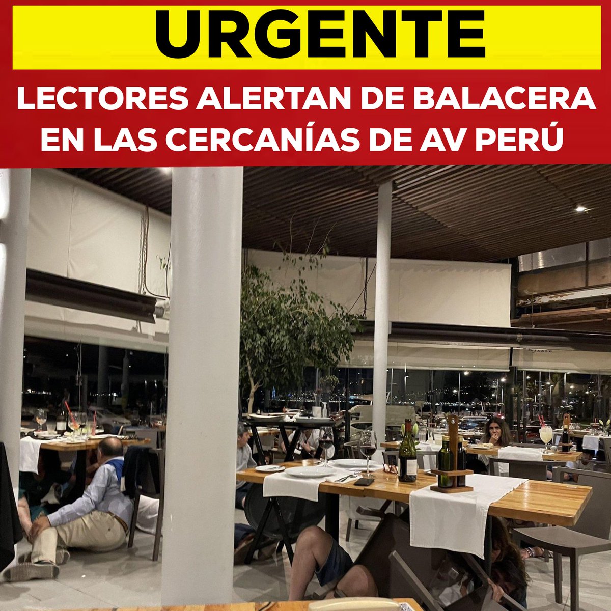AlertaNoticiasV's tweet photo. Lectores alertan de balacera en las cercanías de la Av Perú  #Viñadelmar las imágenes corresponderían a un restaurante del sector. https://t.co/Wq7oD1WZhk