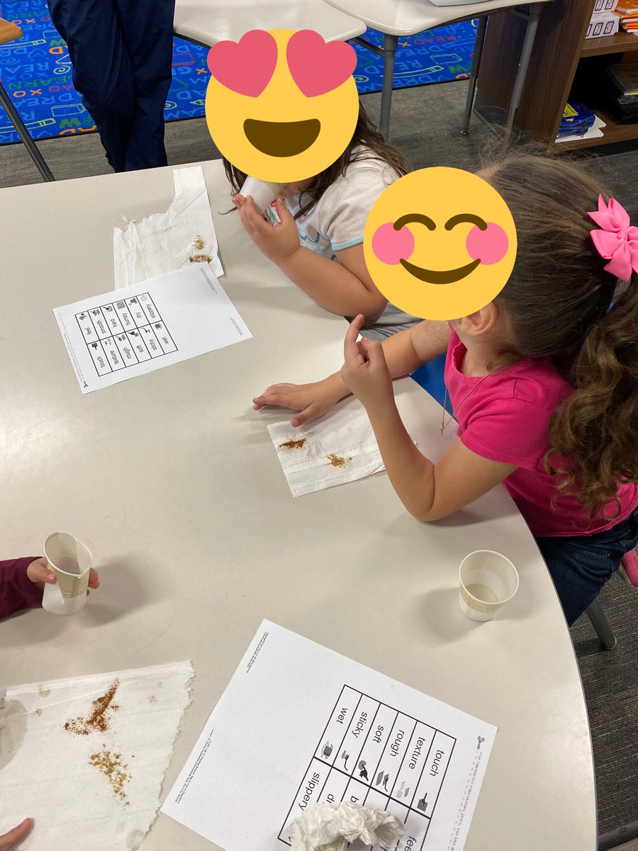 Hands on learning adjectives while using our senses.  #jeschat