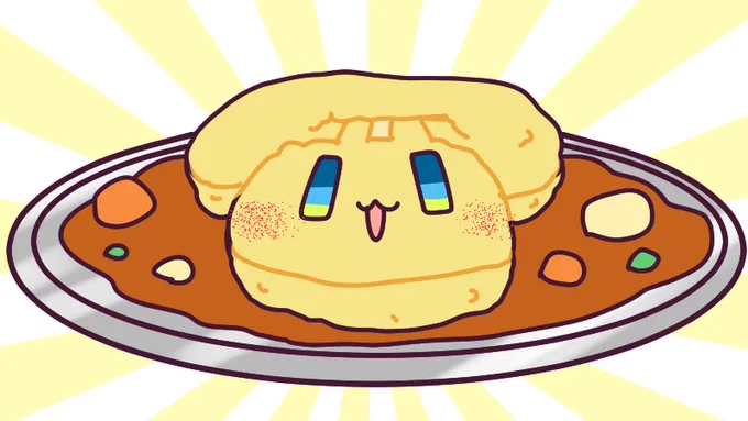 カレーの日のイラスト描きすぎィ!🍛 