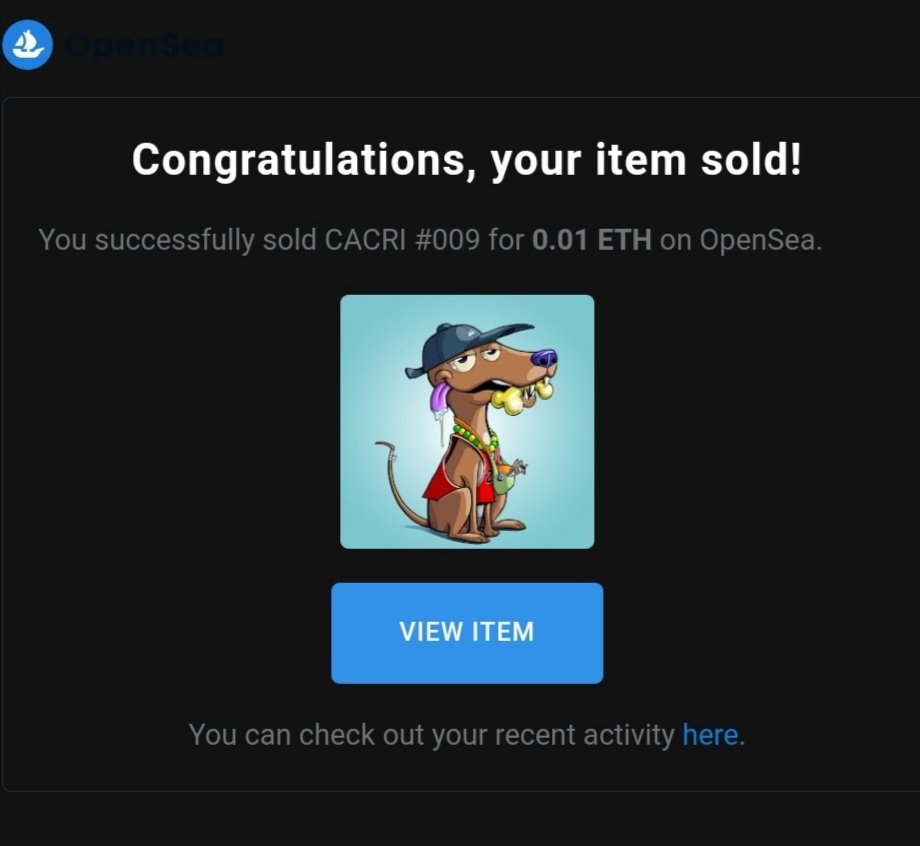 cacrisnft's tweet photo. First #CACRI SOLD! Cheers for that!
#NFTProject #NFTCommunity #NFTCollection #NFTcollectibles #NFTHolders #cacrisnft https://t.co/KbbRxAfTkp