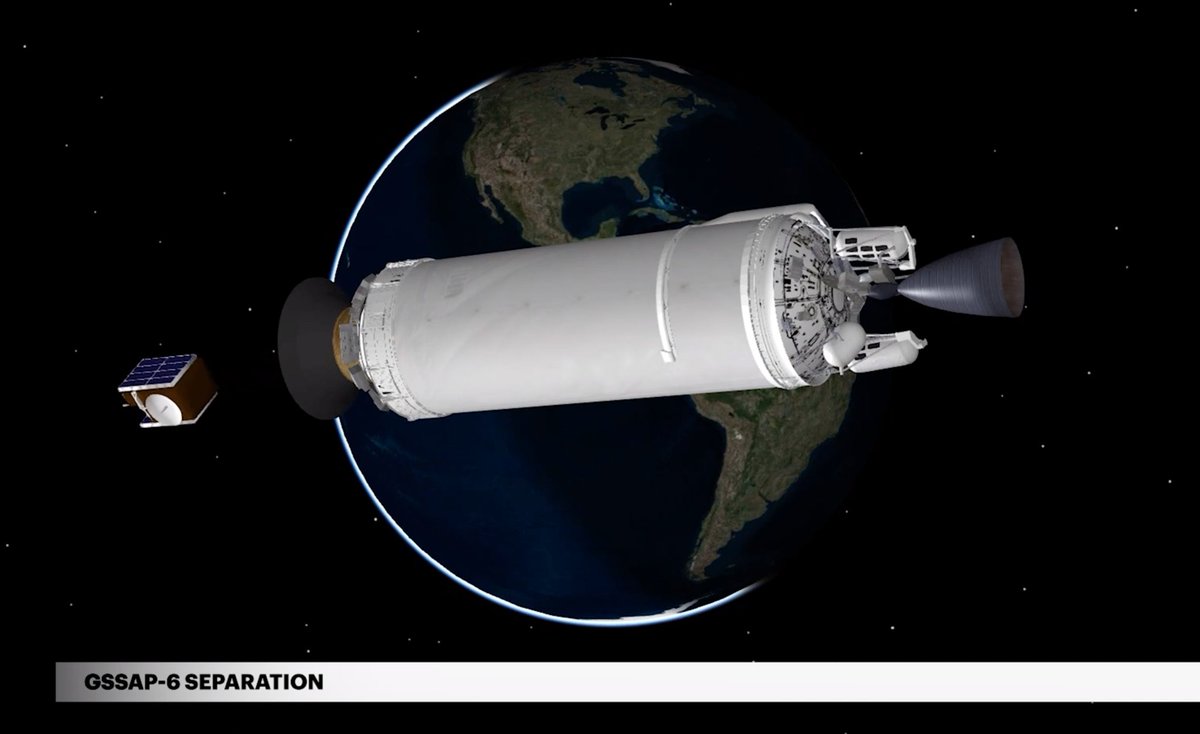 Separation confirmed! GSSAP-6 has been deployed by the #AtlasV rocket, completing today's launch for the nation. The @SpaceForceDOD's GSSAP program enables spaceflight safety to assist in avoiding satellite collisions in space. bit.ly/av_ussf8

#PartnersInSpace