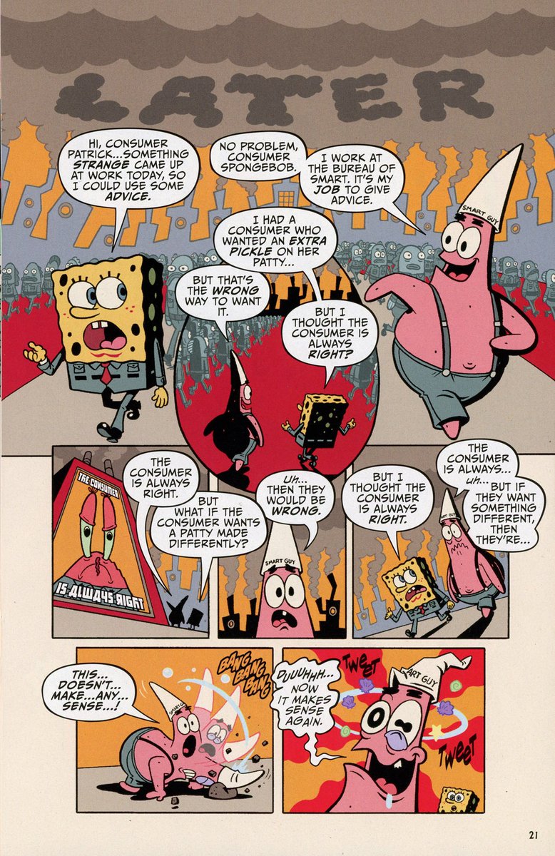 ArtofSpongebob's tweet image. Here's the full "literally 1984" SpongeBob comic: