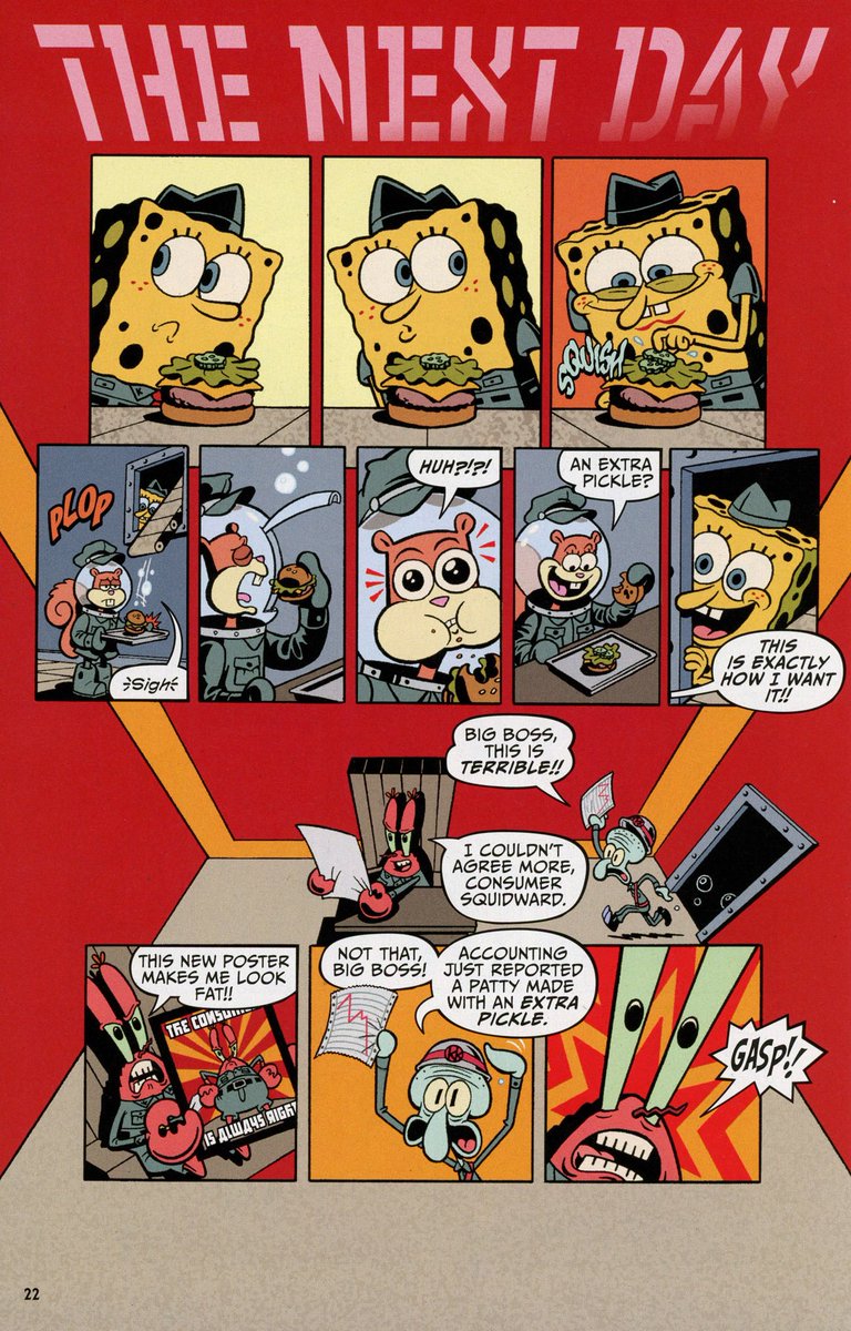 ArtofSpongebob's tweet image. Here's the full "literally 1984" SpongeBob comic: