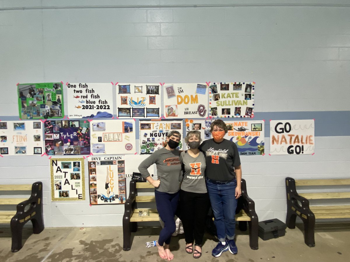 Senior Night for our Water Hawks!! Great senior posters &amp; thanks to our parents and coaches for a special night! #HawkPride <a href="/HHSWaterHawks/">Hayfield Swim/Dive Hawks</a>