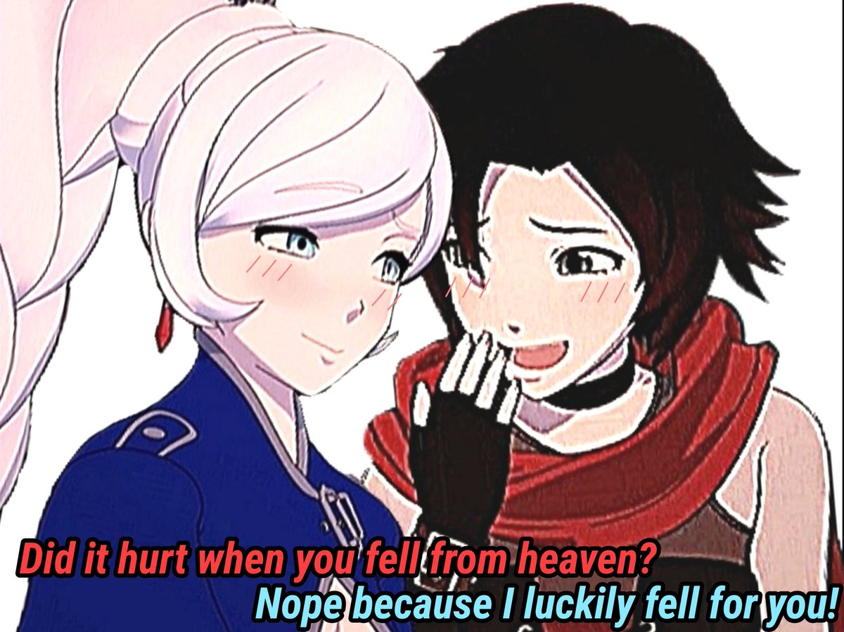 rubyfinallyrose's tweet photo. Ruby couldn't believe Wife Schnee had a comeback ready #rwbymeme #rubyrose #weissschnee #whiterose #fallingjokes https://t.co/vSpJt3rsAQ