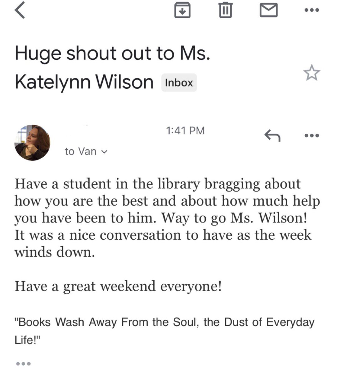 #MissWilsonEmails never fail to make you laugh, and cry a little in the last one❤️ #isdstrong #ProudtobeISD