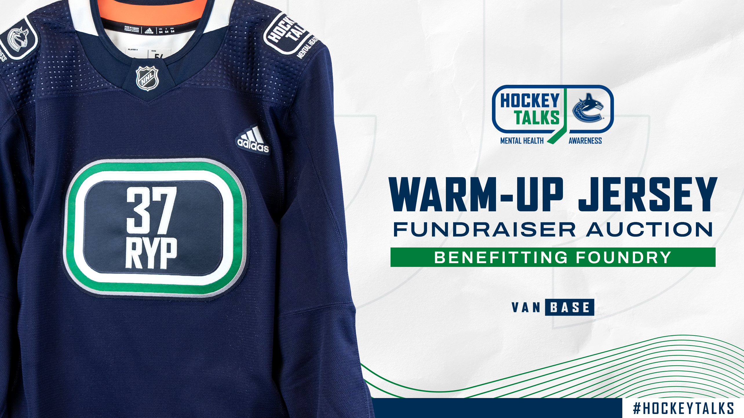 Our warm up jersey auction for tonight's @canucks game! In