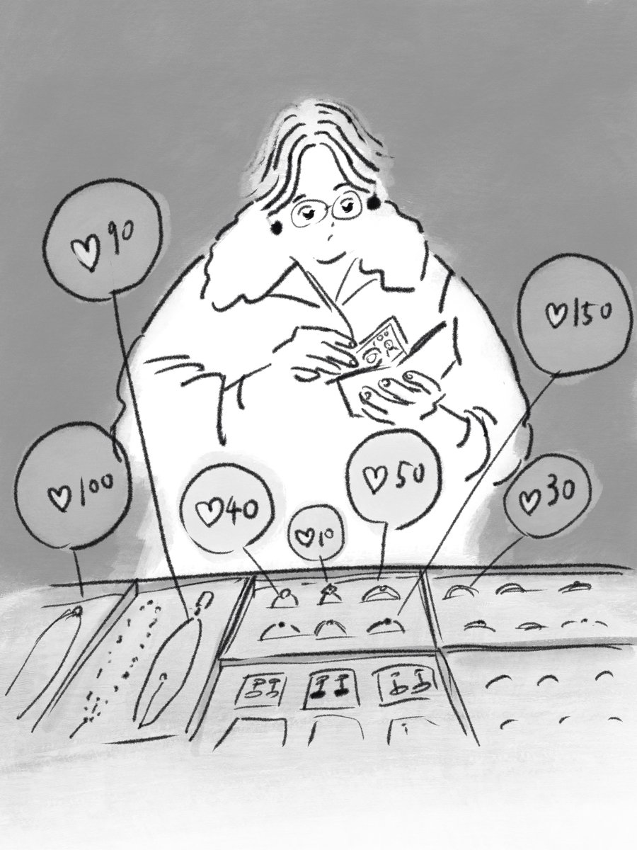 こちらは授業内で出されたお題"携帯依存"へのイラスト、いいね依存。 