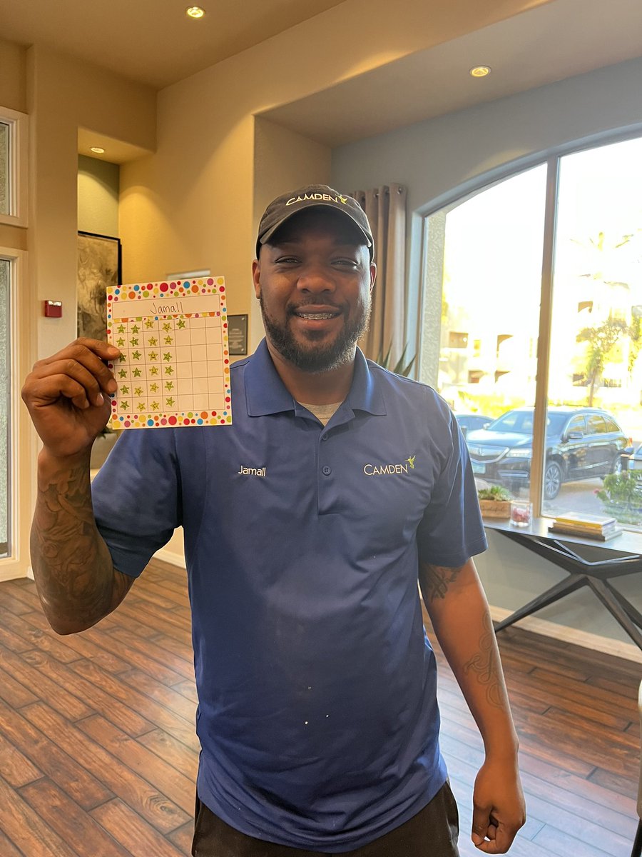 AcuffJillian's tweet photo. See all those stars? Each ⭐️ represents a 10 that Jamall received on a Maintenance Survey. That’s #LivingExcellence at it’s finest. https://t.co/kvtWsLqUV4