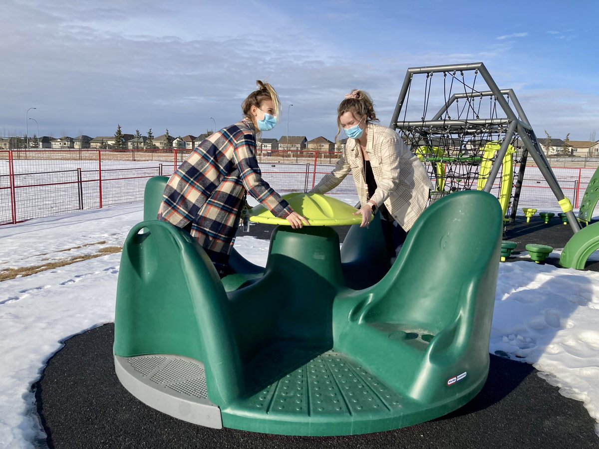 KiddleCBE's tweet photo. Our playground is officially open and look who got outside this afternoon to try it out! #WeAreCBE https://t.co/wi3CeMs9HA