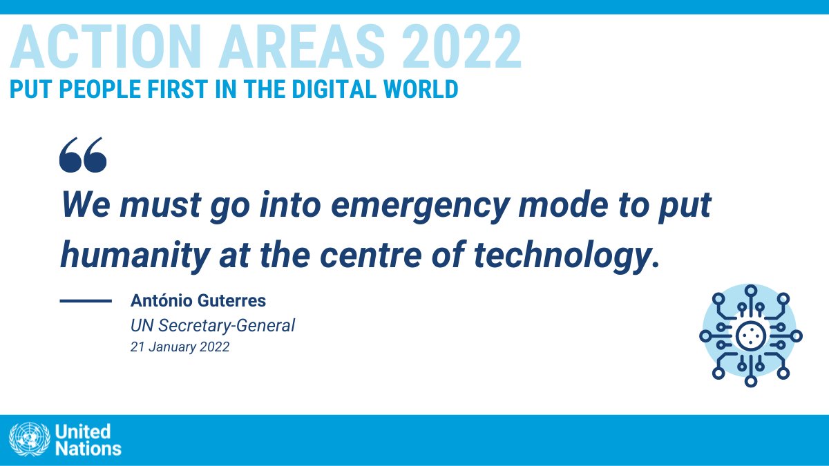 "The business models of social media companies profit from algorithms that prioritize addiction, outrage &amp; anxiety at the cost of public safety." 

-- <a href="/antonioguterres/">António Guterres</a> calls for strong regulatory frameworks that help put people first in the digital world. un.org/sg/en/node/261…