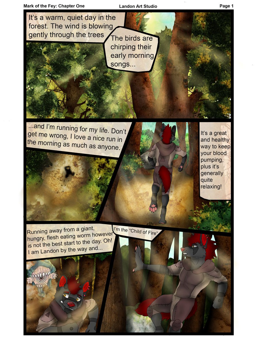 LandonArtStudio's tweet photo. MOTF
Chapter One 
Page 1 https://t.co/2ZTrLJy46u