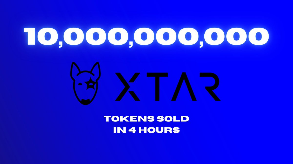 4,909,753,987 tokens left to be THE FIRST!

#Dogstar $XTAR #PublicSale #Stellar $XLM #StellarFamily