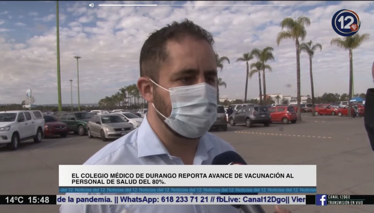 El Colegio Médico de Durango reporta que el 80% del personal de salud en el estado está vacunado con refuerzo. 

#Noti12