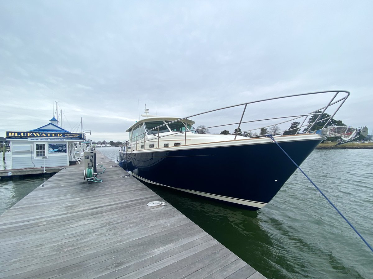 BluewaterYS's tweet photo. This brand new Sabre 58 was delivered to her new home in Hampton, VA after a long trip from Maine! Congratulations to the proud new owners who were assisted by Chris Hall Jr. of Bluewater Yacht Sales. #sabreyachts #bluewateryachtsales #downeastboats #blueboats #sabre58 https://t.co/QHjozCyvQ3