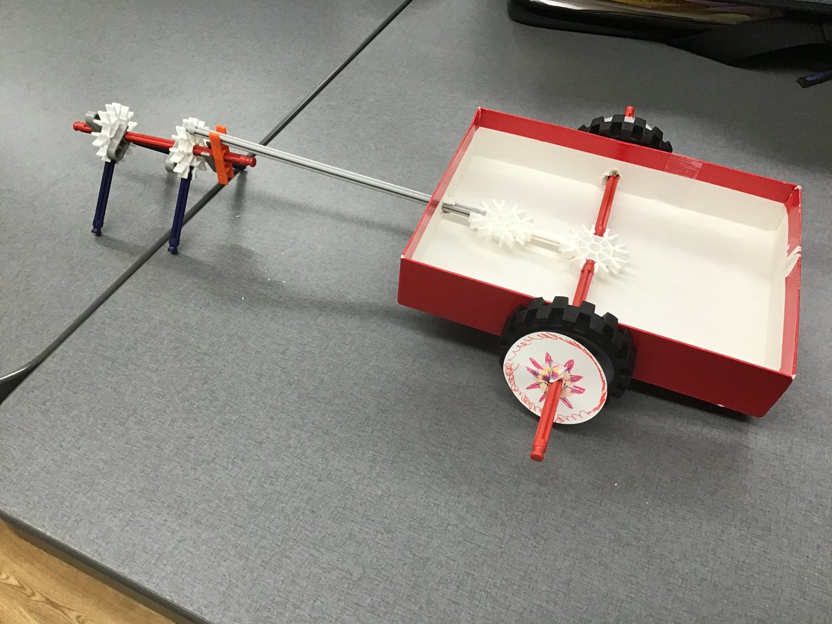 SraForde's tweet photo. What a fun day in the Maker Space!  Students made their own versions of Costa Rican ox carts.  @HawkWolf39 #langchat https://t.co/yqGZDrWyds