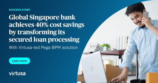 chrismaertz's tweet photo. By transforming the secured loan processing, #pegapartner Virtusa helped a global bank achieve long-term cost efficiencies, paperless processing, and multi-channel service extension resulting in 40% savings with Pega. Read the story. #loans #banking #cx https://t.co/Opve2EVvQ0 https://t.co/JcFeNS63FY