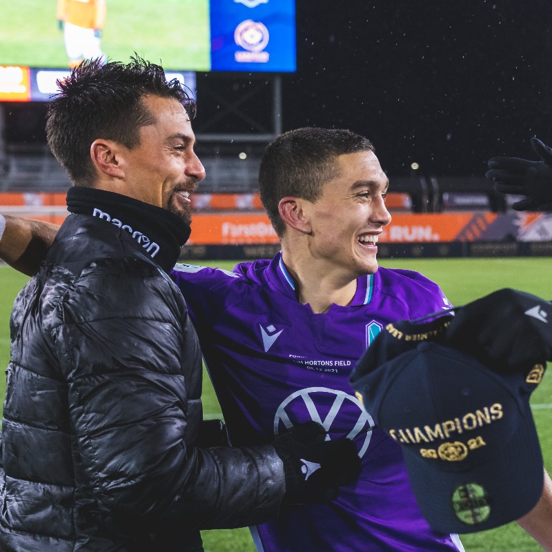 CPLsoccer's tweet photo. 🔱 New @Pacificfccpl Head Coach @James__Merriman sat down with @KristianJack to discuss Friday's news