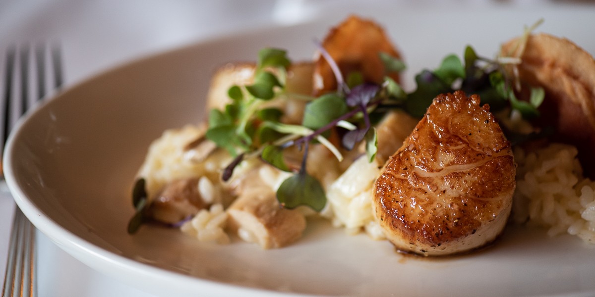We offer exceptional cuisine with the freshest seafood around! Have you tried our Diver Scallops with mushroom risotto and pancetta crisp?