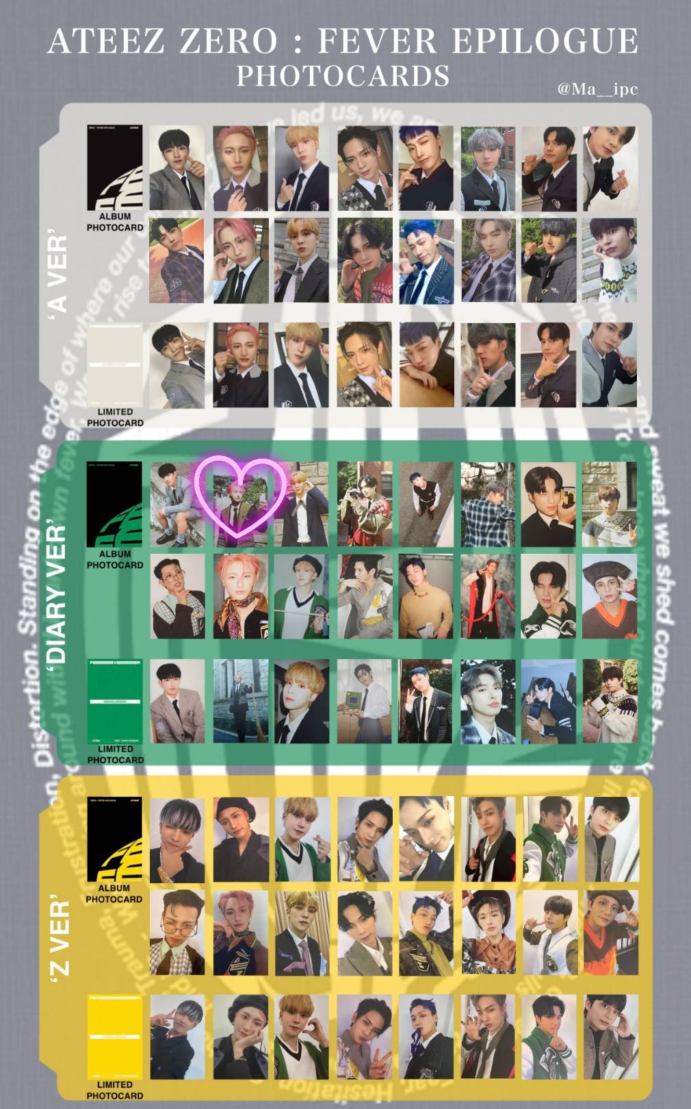 ateez 会場限定 トレカ ファンミ 東京 8/21 8/22 コンプ ×5