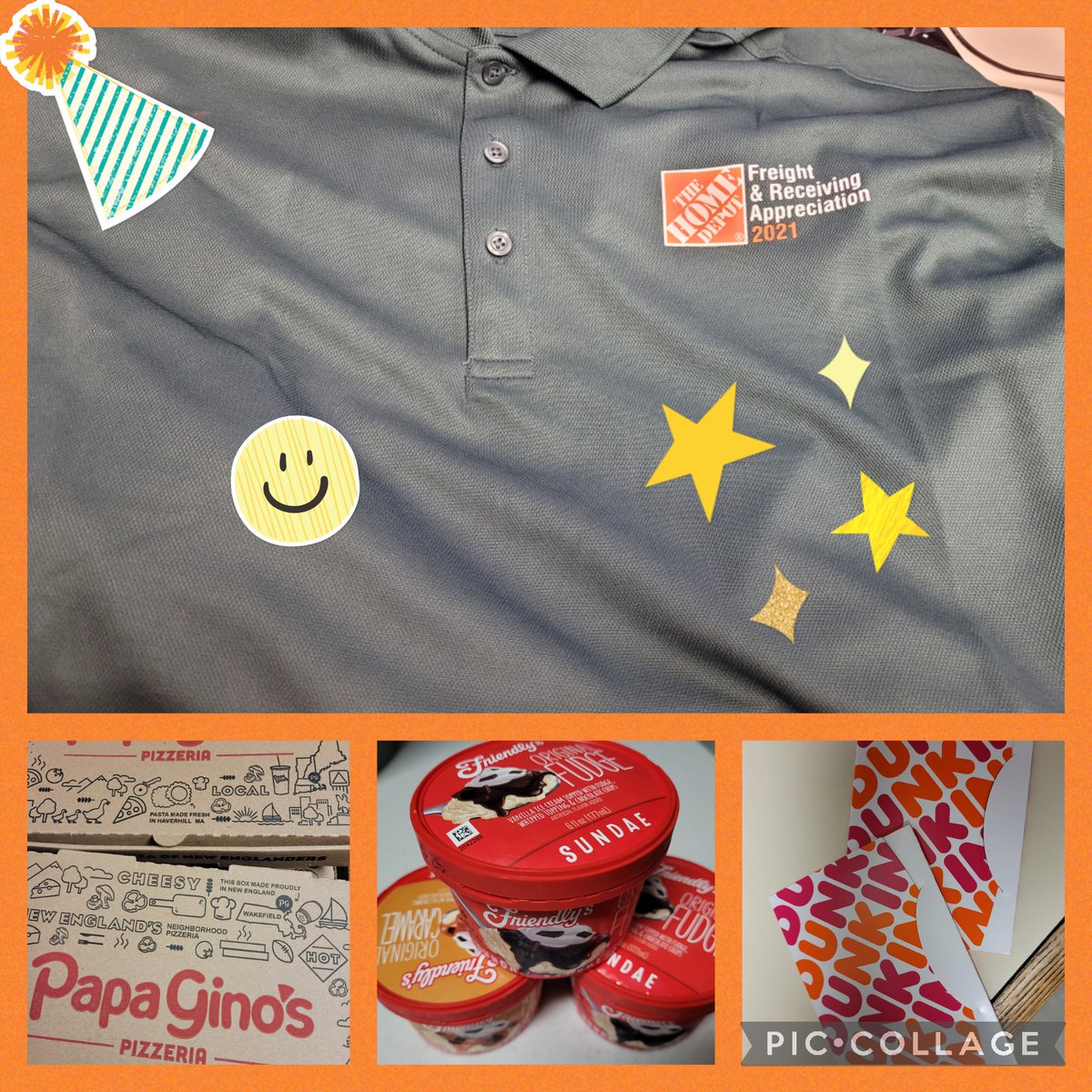 The celebration continues for an amazing freight team. Shirts, food and gift cards. You guys rock!!📦📦 <a href="/marantes1/">Marcelo Arantes</a> <a href="/MaureenTarr3/">Maureen Tarr</a> <a href="/HouleHeather/">HeatherHouleTHD</a>