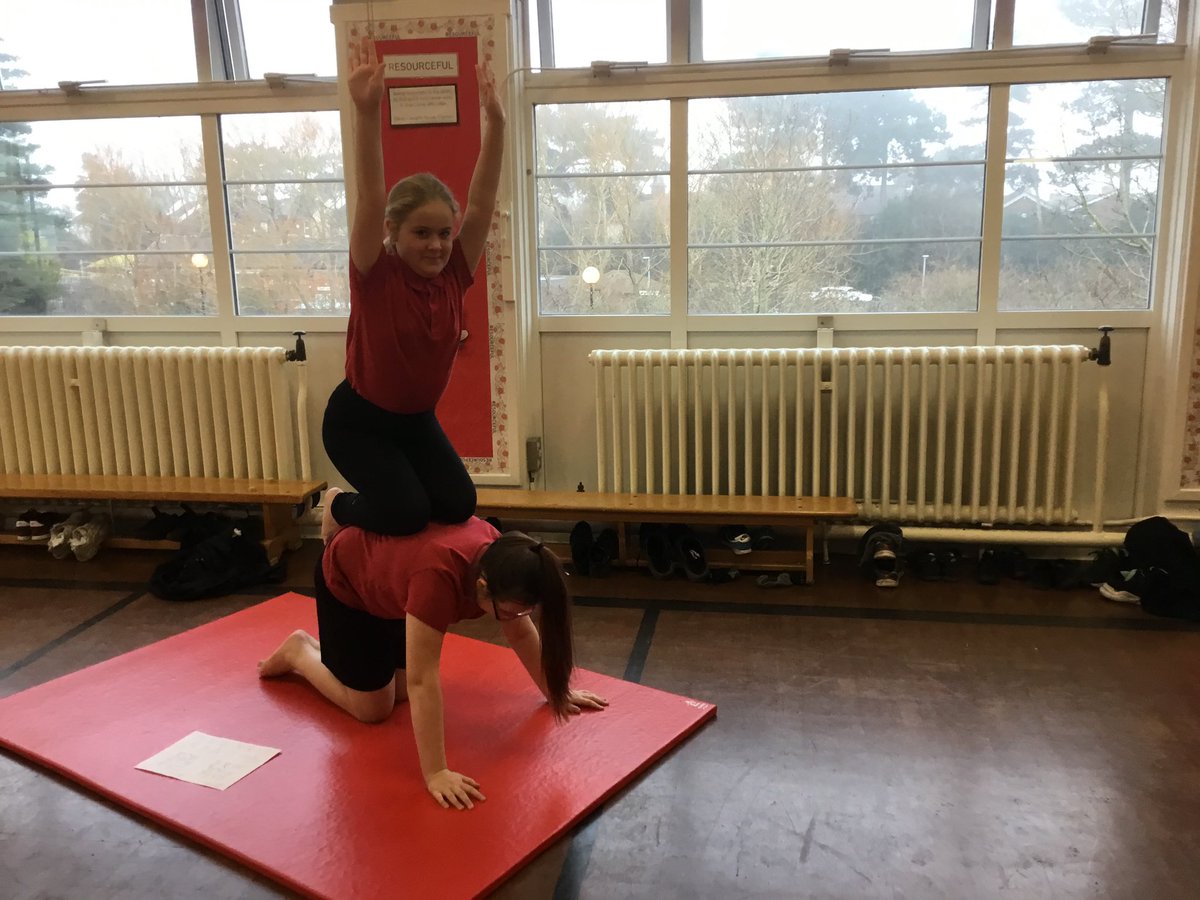 RoseHillPE's tweet photo. The pupils were risk takers this week in our gymnastics lesson. Really challenging themselves when experimenting with partner balances. Well done everyone 👏👏 @hill_primary https://t.co/C7eDvnyRFa
