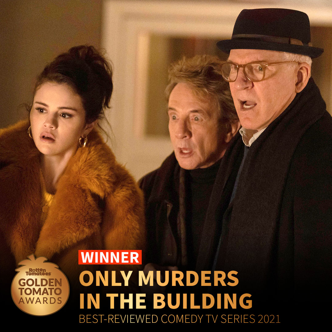 #OnlyMurdersInTheBuilding wins the #GoldenTomato Award for Best-Reviewed Comedy TV Series of 2021. editorial.rottentomatoes.com/guide/best-com…