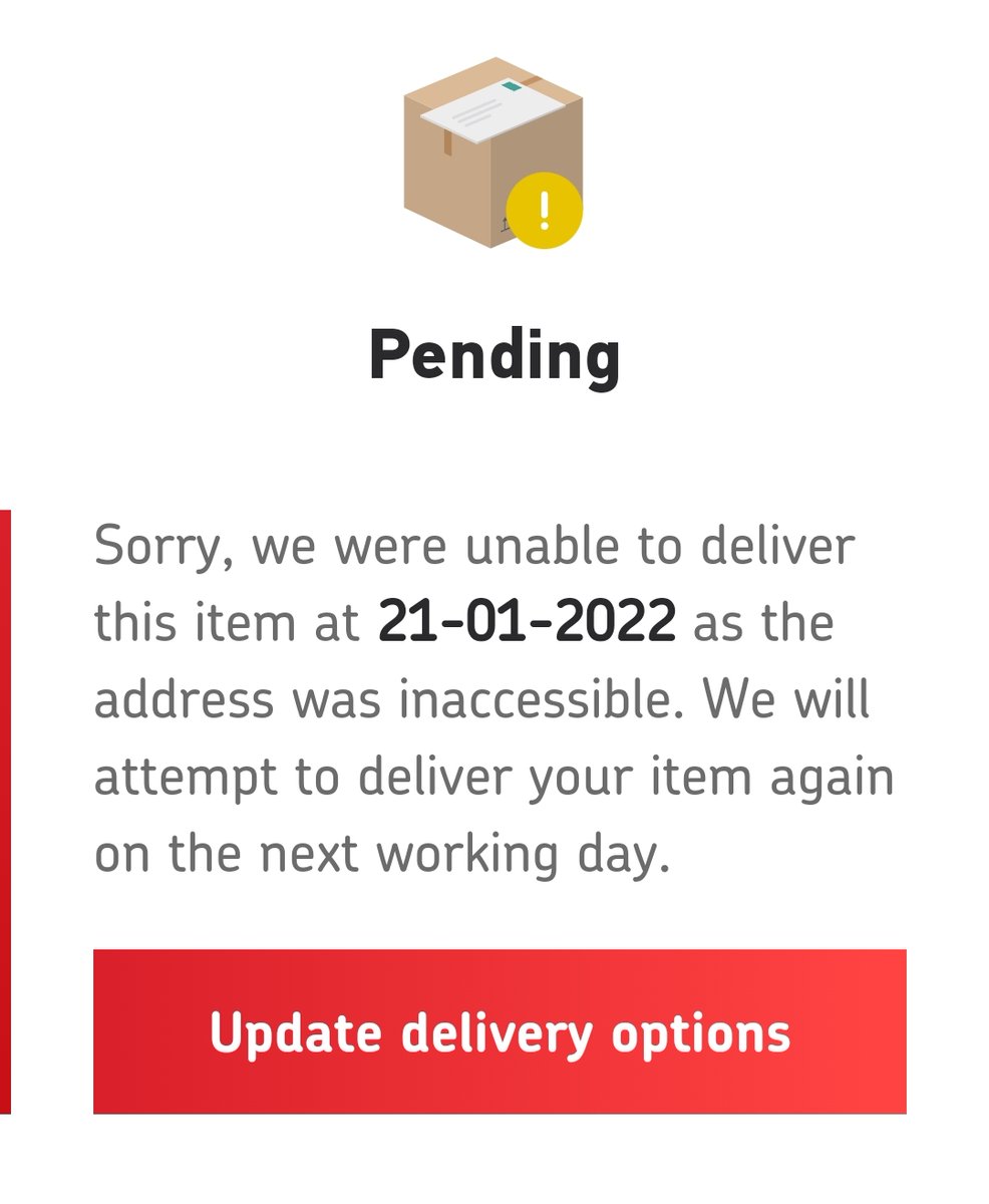 AbiCinnamon's tweet photo. Why is @RoyalMail gaslighting me??? Tell me how Amazon managed to deliver today yet an invisible forcefield clearly must've meant my building was inaccessible to the Royal Mail?! It's not inaccessible, the postman just wanted to get off shift early 🙄 https://t.co/DxsXXzp1DF