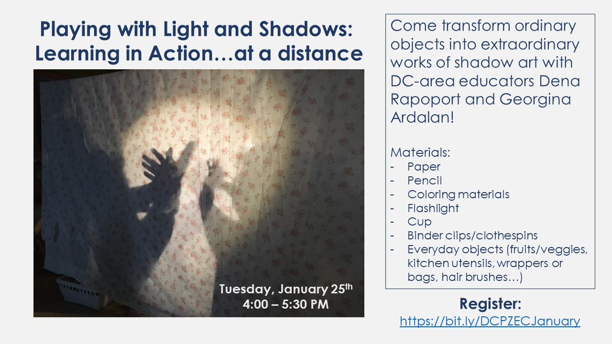 Join us Tuesday, January 25th for a virtual workshop with <a href="/denashereen/">Dena Rapoport</a> and <a href="/georgina_in_dc/">Georgina Ardalan🐘</a>! bit.ly/DCPZECJanuary