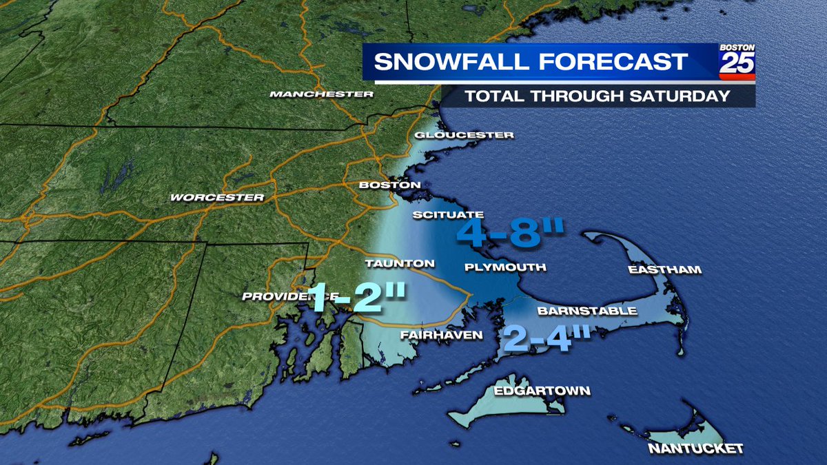 Here's a look at how much additional snow we will see through tomorrow, plus the total amount of snow for these areas between today and tomorrow.