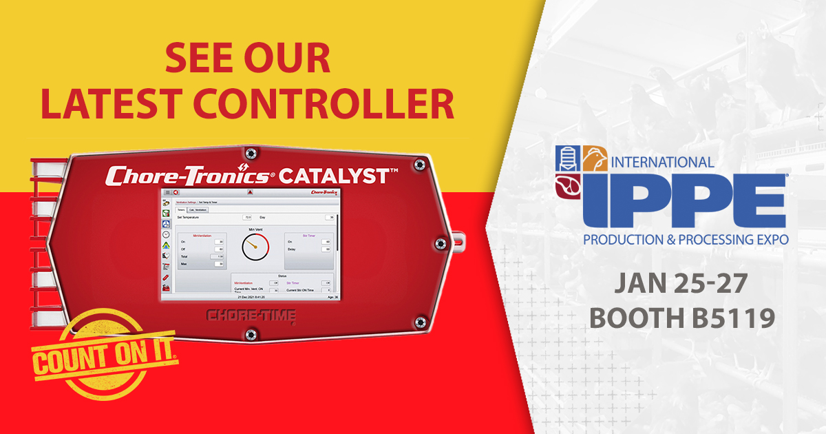 Count on us to be at IPPE January 25-27. You'll be able to catch a sneak peek of our latest controller.