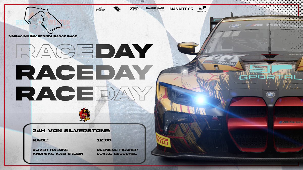 24H VON SILVERSTONE🇬🇧

Mit dem 15. Platz aus der gestrigen Quali und somit der 8. Startreihe gehen wir um 12 Uhr in das Rennen.

#AhuAres 🏎️ rennwelten.online