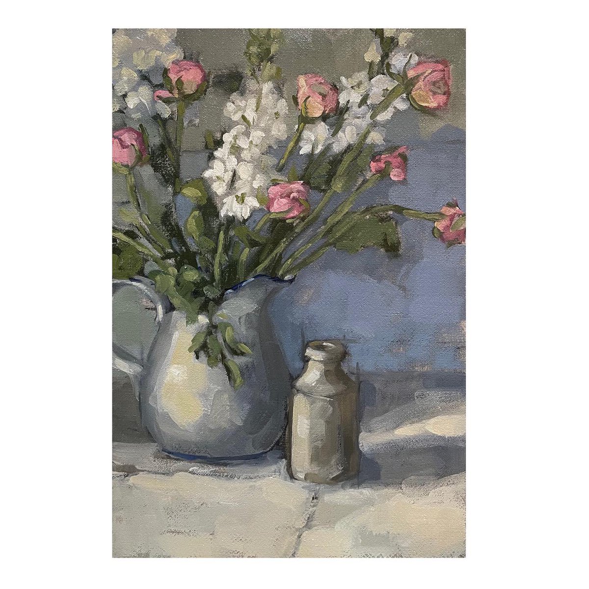 FionaCarver's tweet photo. Day 21 of the #stradaeasel painting challenge. Lovely flowers from the market.Such a pleasure to paint as the scent surrounded me. Market Flowers 20x30cm oil on linen panel #stradachallenge #stilllife #flowerpainting #flowers #allaprima #stilllifepainting #oilpainting #britishart https://t.co/3hr505kIZQ