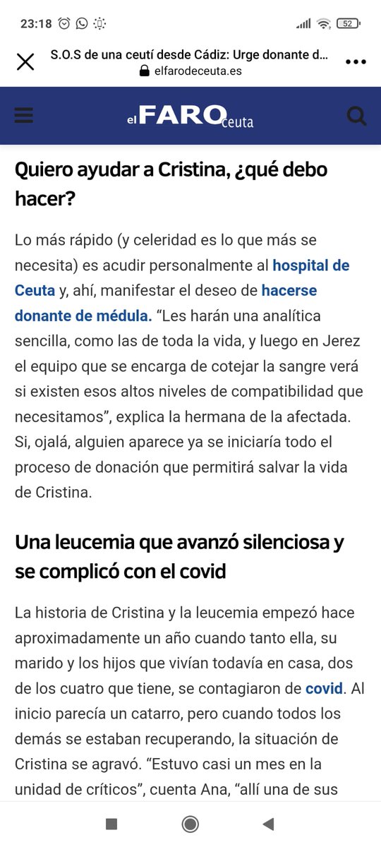 elfarodeceuta.es/urge-donante-m… necesitamos vuestra ayuda por favor