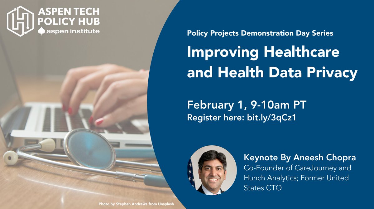 Christine Keung (@christinekeung) on Twitter photo Feb.1 is @AspenPolicyHub's Demo Day! Lucy He (prev <a href="/flatironhealth/">Flatiron Health</a>) and I will be presenting our project on using tech to improve medication access. Excited to have Founder of <a href="/CareJourney/">CareJourney by Arcadia</a> and former U.S. CTO <a href="/aneeshchopra/">Aneesh Chopra</a> as keynote! 📌 Register at bit.ly/3qCz1 Feb.1 is @AspenPolicyHub's Demo Day! Lucy He (prev <a href="/flatironhealth/">Flatiron Health</a>) and I will be presenting our project on using tech to improve medication access. Excited to have Founder of <a href="/CareJourney/">CareJourney by Arcadia</a> and former U.S. CTO <a href="/aneeshchopra/">Aneesh Chopra</a> as keynote! 📌 Register at bit.ly/3qCz1