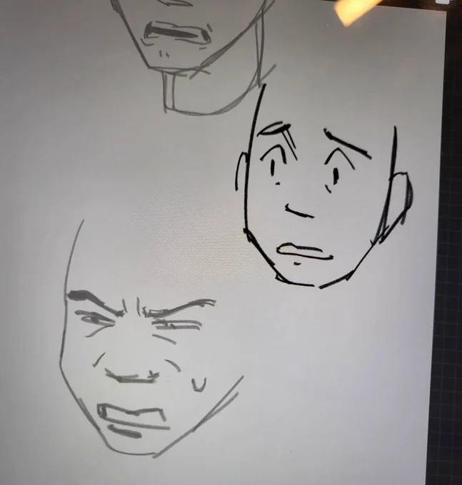 I'm practicing expressions I like this angry face i did 