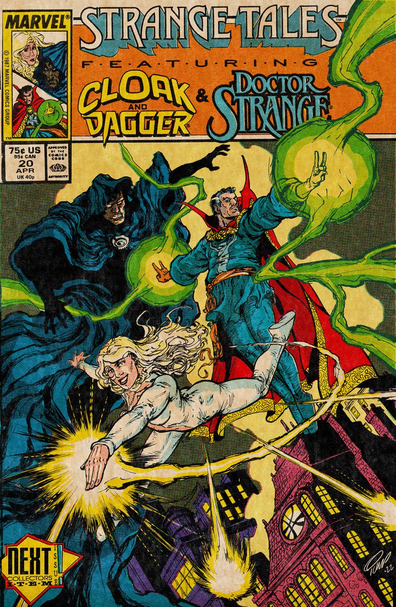 1/2 The My Next Issue Project continues! A #StrangeTales cover from #Marvel Always liked #DrStrange & #CloakandDagger the '87 series had great Blevins,  Warner, and Case, and awesome Nowlan covers
Art by Ian Chase Nichols
#marvelcomics #comicbooks #comics #art #drawing  #retro