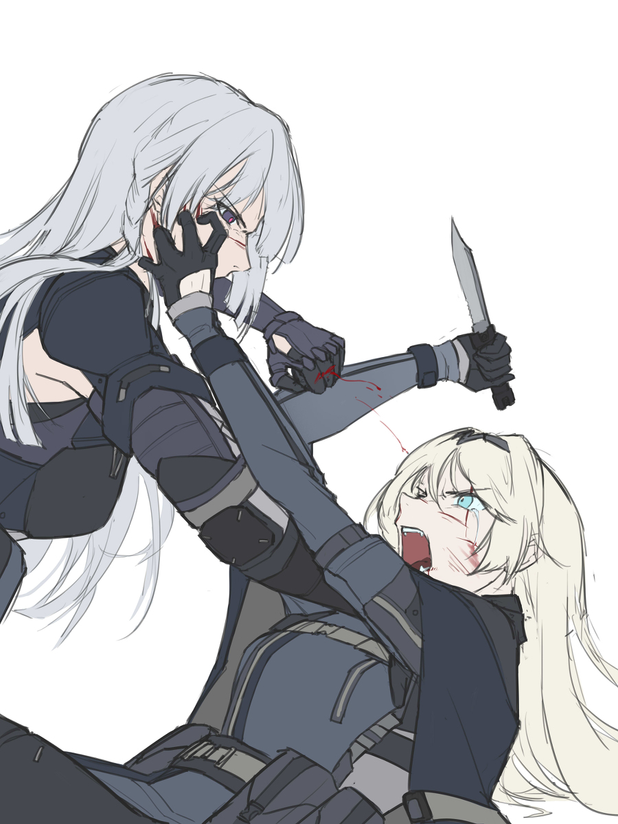 狗狗打架 #少女 #白发 #少女前线 #AK-15 #AN-94 pixiv.net/artworks/95686…