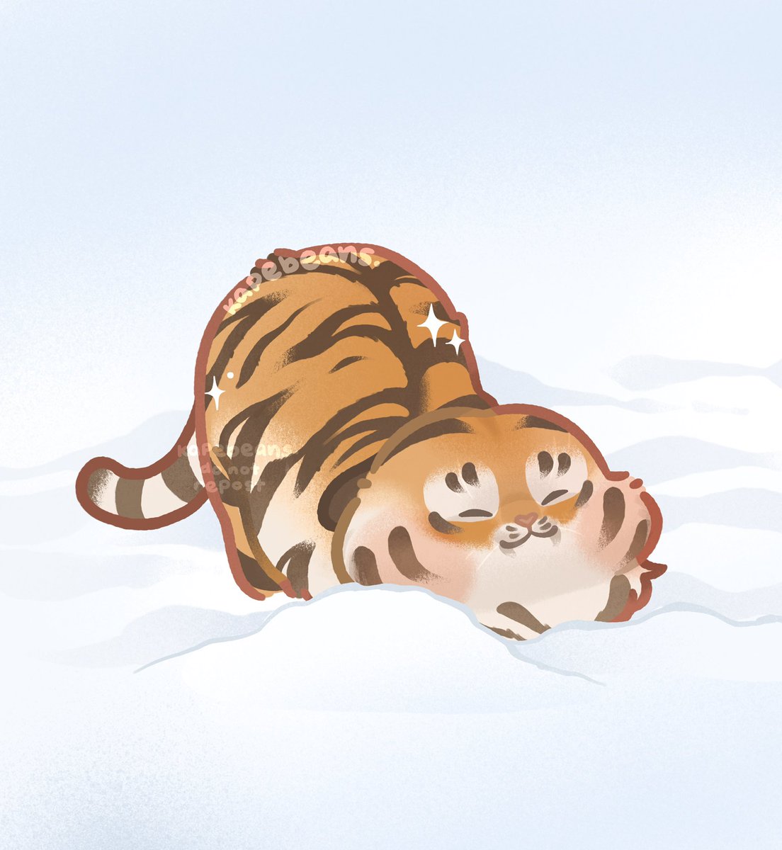 no humans tiger animal focus animal snow outdoors general  illustration images