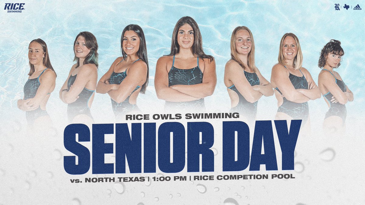 Swimming Salutes 7️⃣ on Saturday.

📰 » riceowls.co/Swimming-Senio…

#GoOwls👐 x #RFND