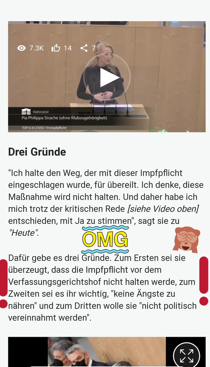 IreneKegler's tweet photo. 💥#Philipa #strache 💥
3 Gründe warum sie für die #Impfpflicht gestimmt hat,
1.weil sie denkt, sie wird vor dem #Vfgh sowieso nicht halten und....🙈.....
Das sind #Volksverraeter äääh #Volksverteter ❓❗🤪🤯 https://t.co/od1xNdxEui