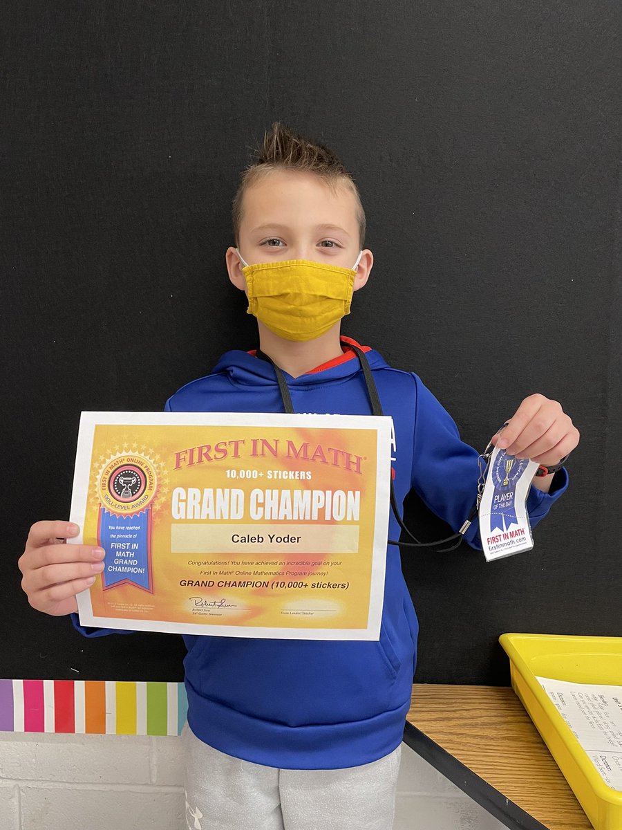 We have a first grade Grand Champion!! Congratulations Caleb! <a href="/BASDSpGarden/">Spring Garden ES</a> <a href="/RobertSun24/">Robert Sun</a> #BuildingBethlehem #FirstinMath